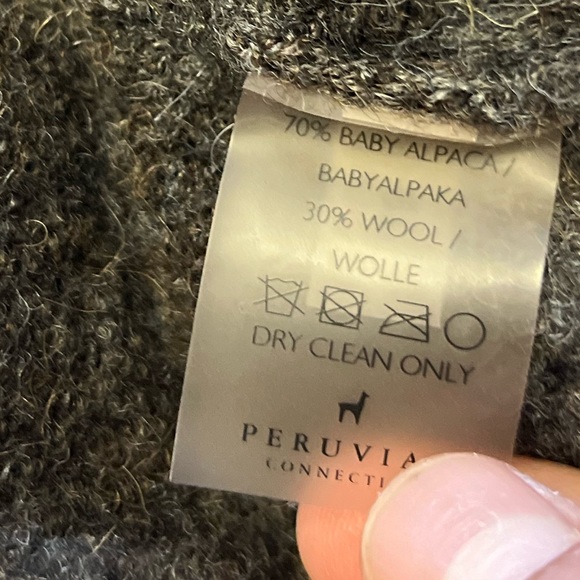 Peruvian Connection Alpaca /Wool Long Sleeve Pullover Crop Sweater Small - Picture 11 of 11